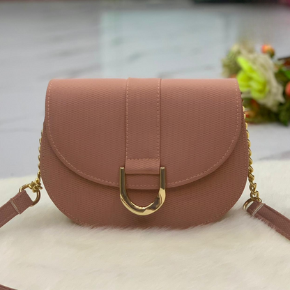 Elegant Curved Flap Cross Body