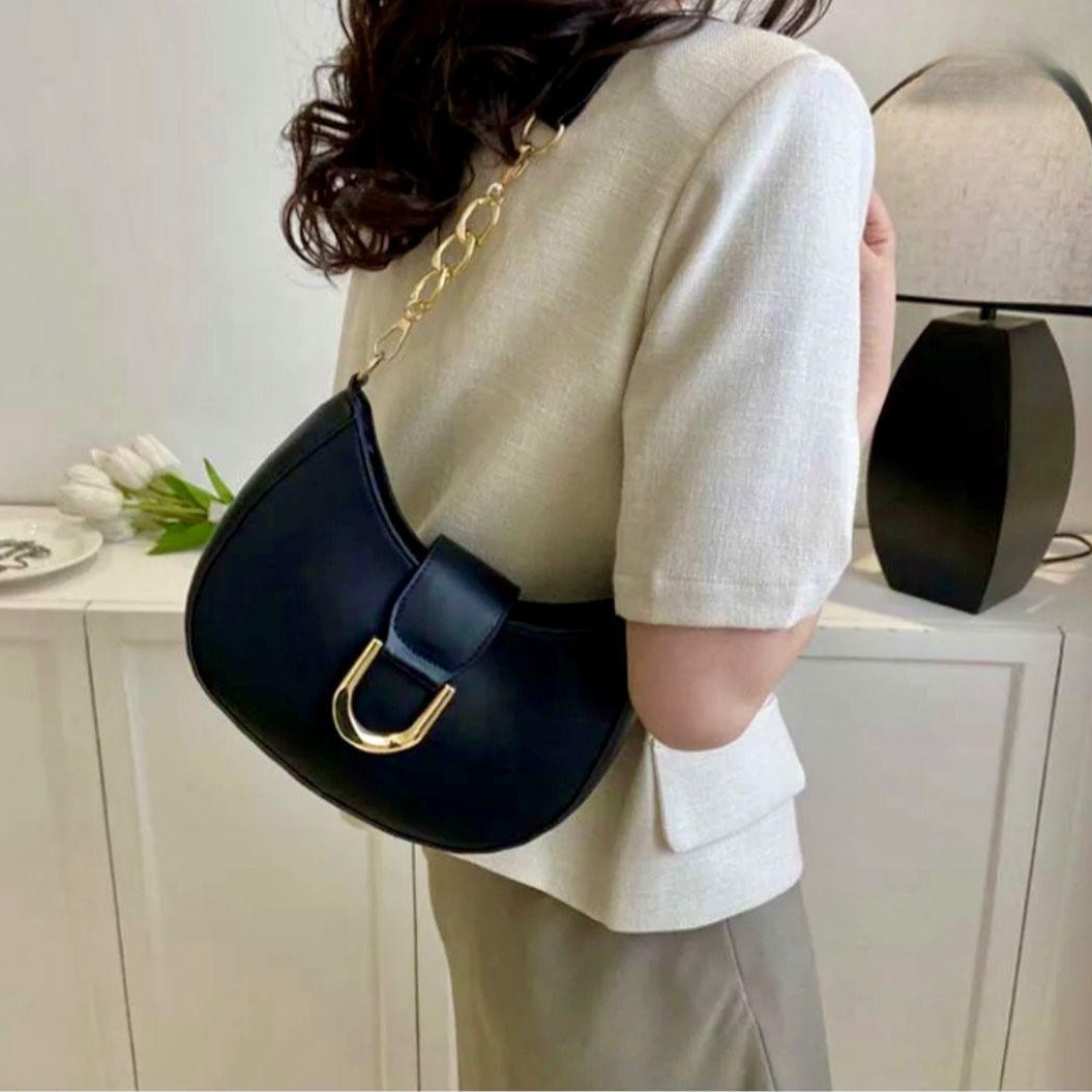 Elegant Curved Flap Cross Body