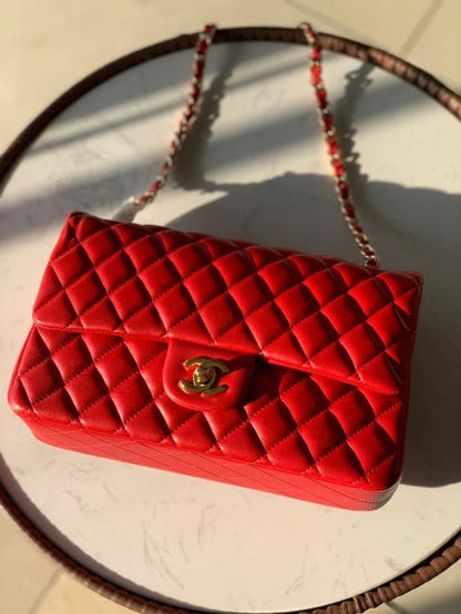 CHANEL Shoulder Bag Red